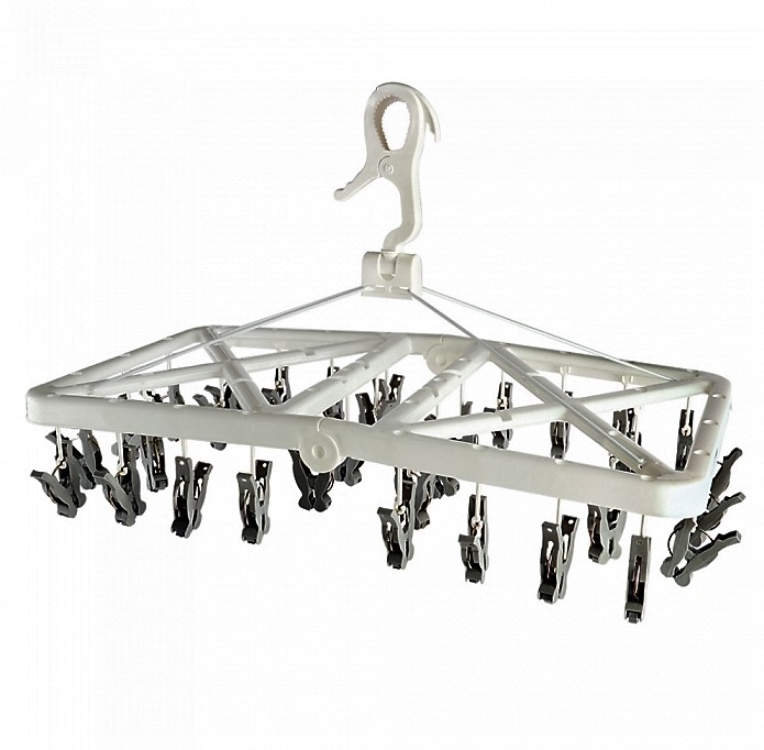 快易收滾輪折疊衣架32夾