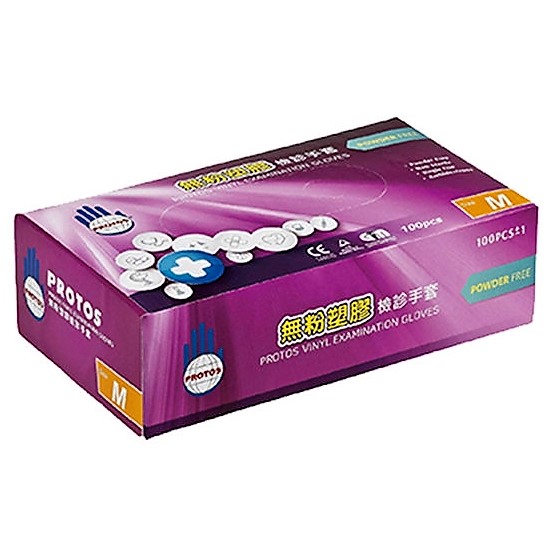 PVC無粉手套M