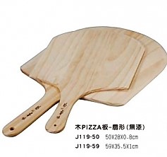 J119-59木披薩板(PIZZA板)-扇形{無漆}59*35.5*1cm