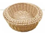 S08-24圓形仿藤籃(粉咖啡色)