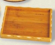 M55波浪竹托方盤27*27cm