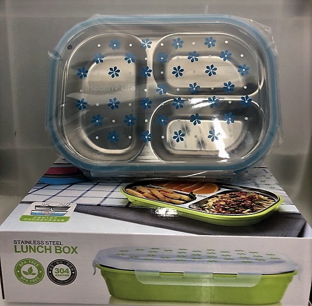 YHK067日正不銹鋼三格餐盒