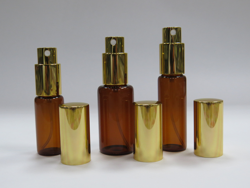 金屬頭茶色玻璃噴霧瓶