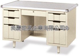 鋼製4尺港輪桌(附玻璃)