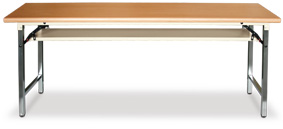 U型木紋面白鐵腳烤漆隔板折合式會議桌