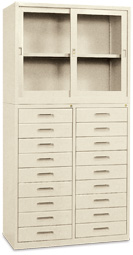 3*6尺十八屜上玻書櫃