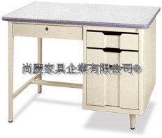 鋼製3.5尺港輪桌(附玻璃)