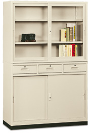 鋼製4*6尺中三屜書櫃