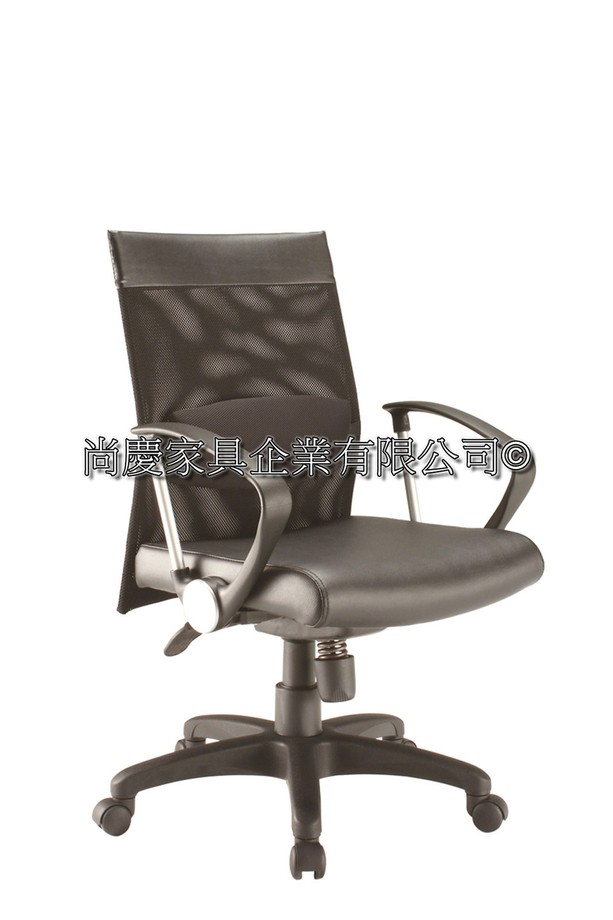 賽揚中背扶手網椅