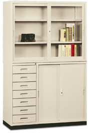 鋼製4*6尺邊七屜書櫃