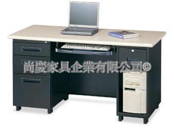 鋼製主機筒式電腦桌