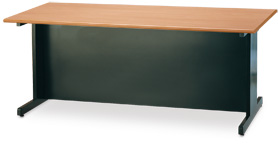 鋼製黑腳木紋面洽談桌