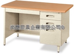 鋼製R型木紋面辦公桌