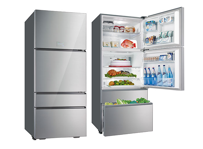 采晶玻璃鏡面變頻冰箱560L