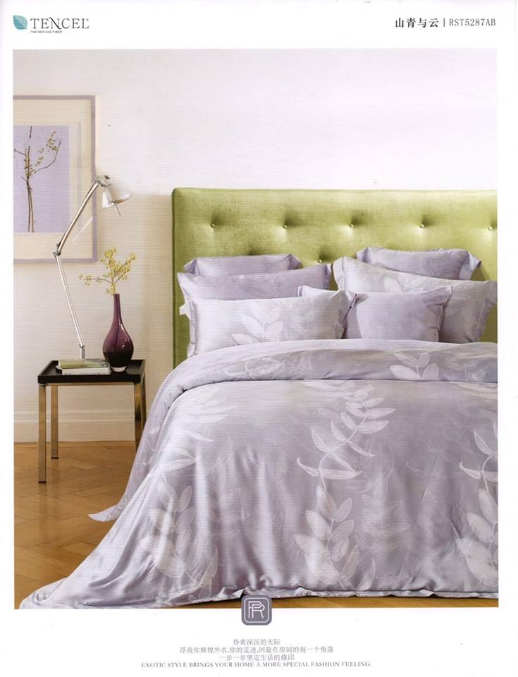 100%天絲(床包+兩用被)，(七件式床組)