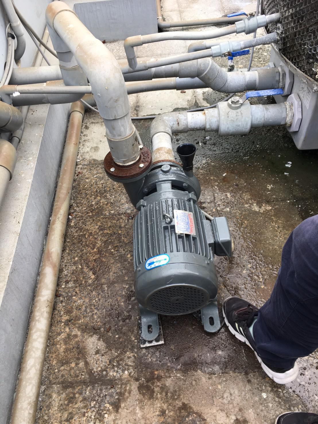 良機冷卻水塔更換5HP2P同軸渦流泵浦(馬達線圈燒毀)