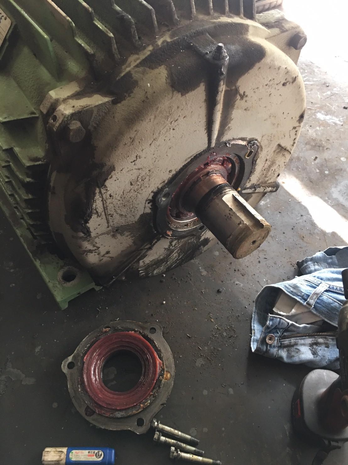 75HP馬達重新整理(重繞線圈及馬達軸承及電木版改善及線圈絕緣度加強)