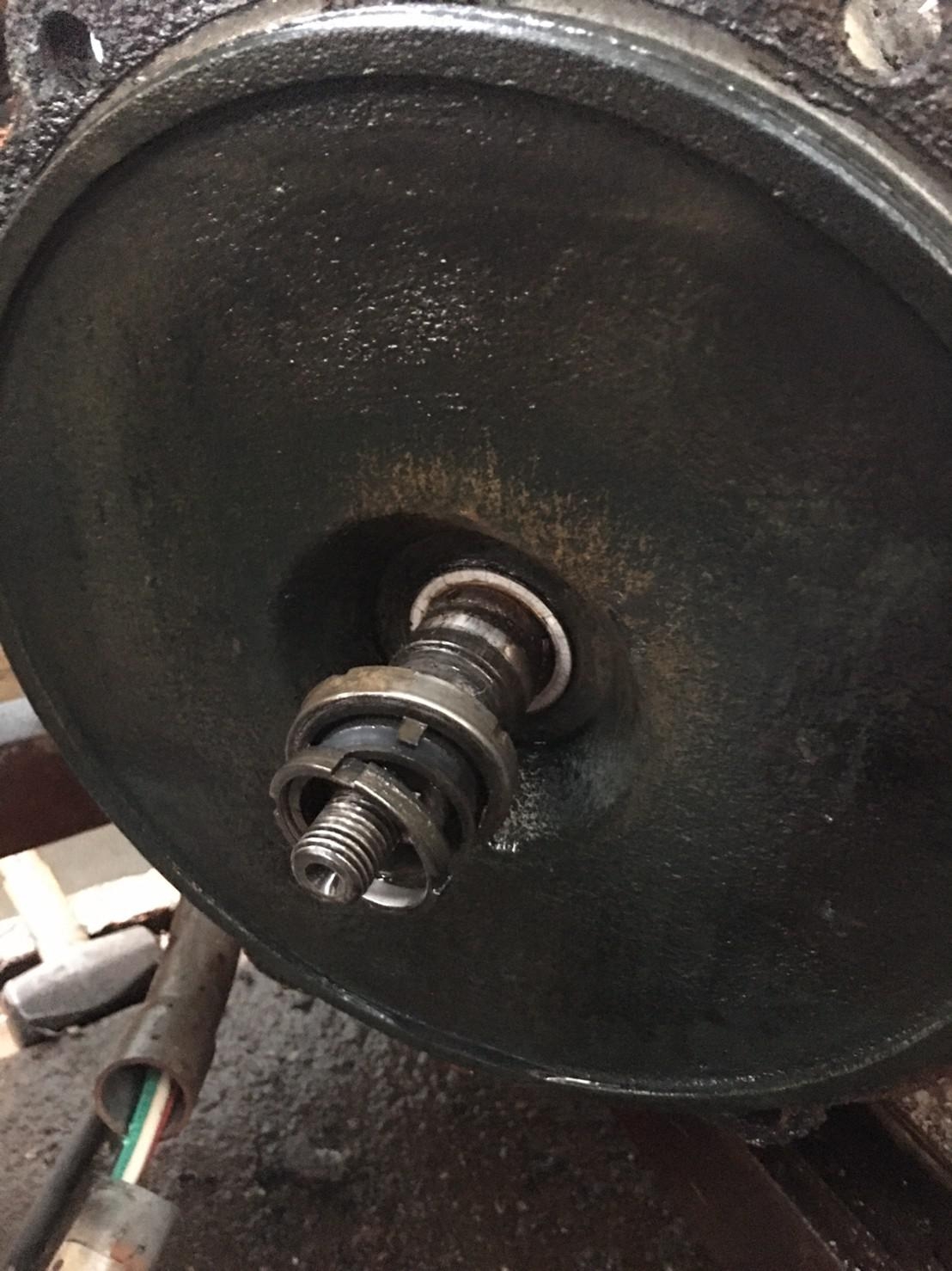 15HP4P同軸渦流泵浦(更換機械軸封及軸承)-前端軸承破裂