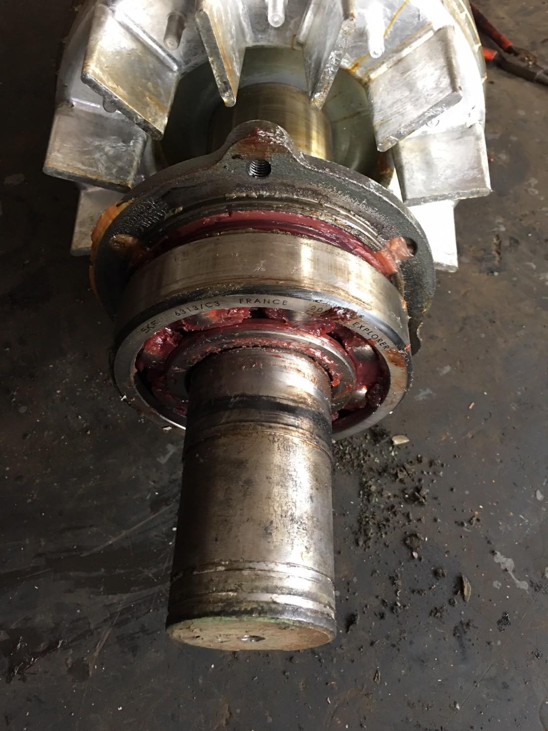 75HP馬達重新整理(重繞線圈及馬達軸承及電木版改善及線圈絕緣度加強)