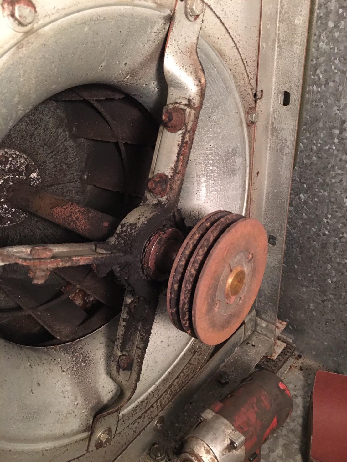 空調箱傳動機構(更換座式軸承及馬達軸承及皮帶)