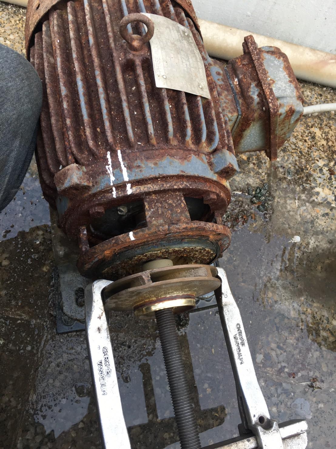 良機冷卻水塔更換5HP2P同軸渦流泵浦(馬達線圈燒毀)