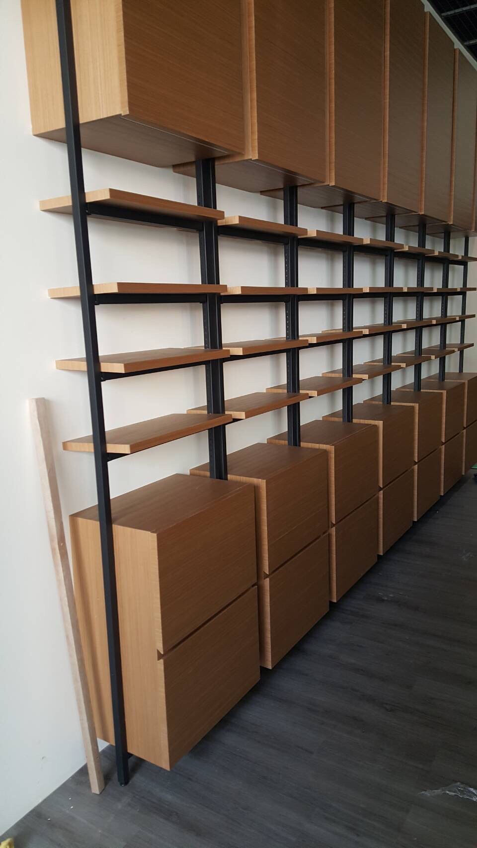 客製化鐵件-木層板收納置物架