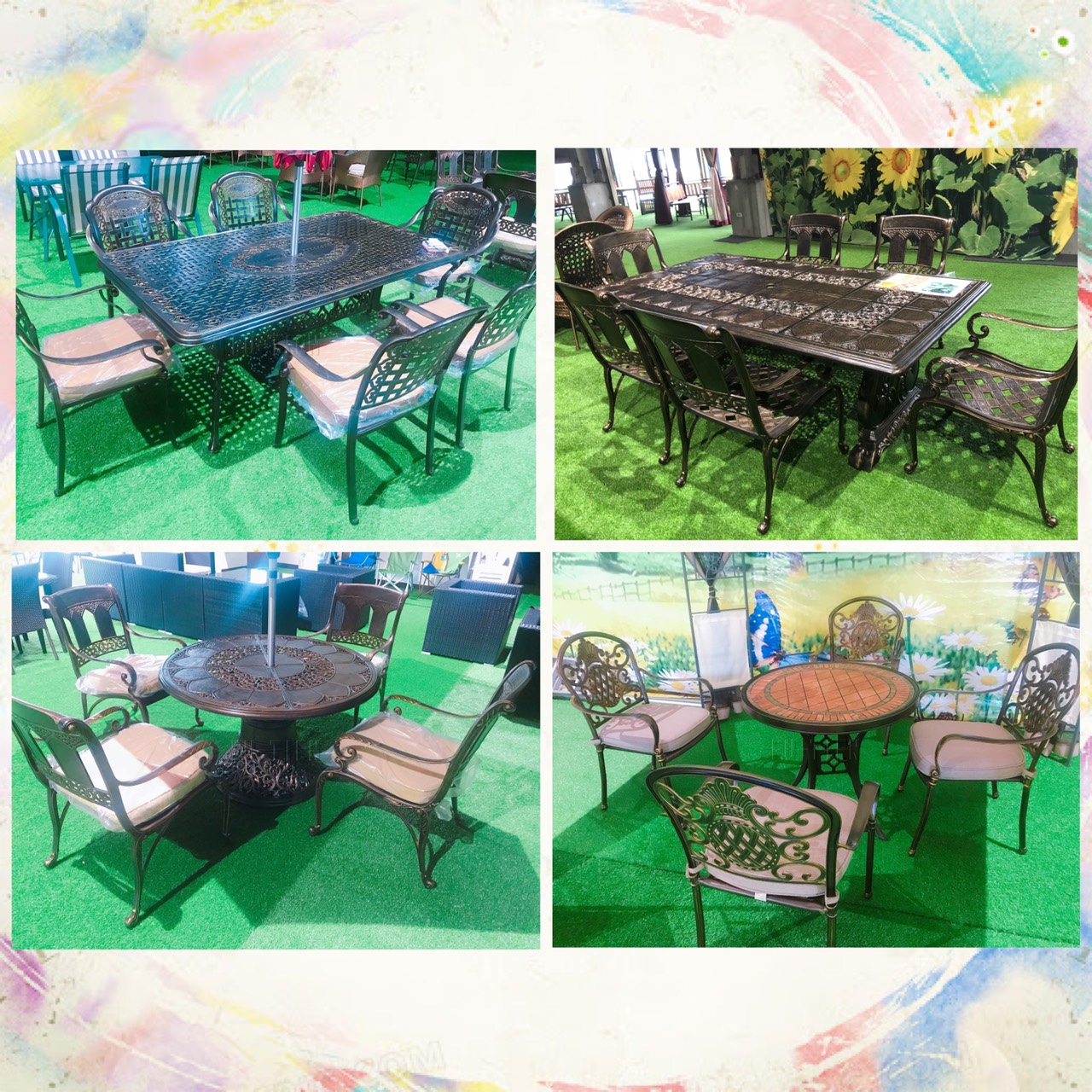 鋁合金鍛造桌椅組(4款)