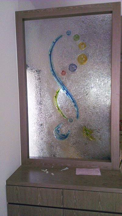 精雕玻璃(屏風)