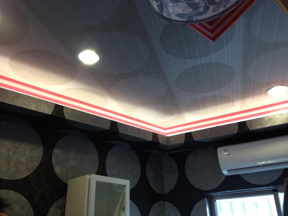 高雄住家暗架造型層板天花板