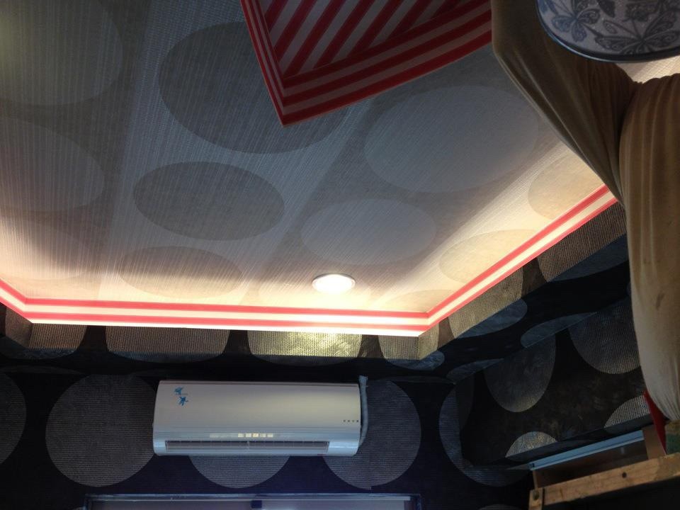 高雄住家暗架造型層板天花板