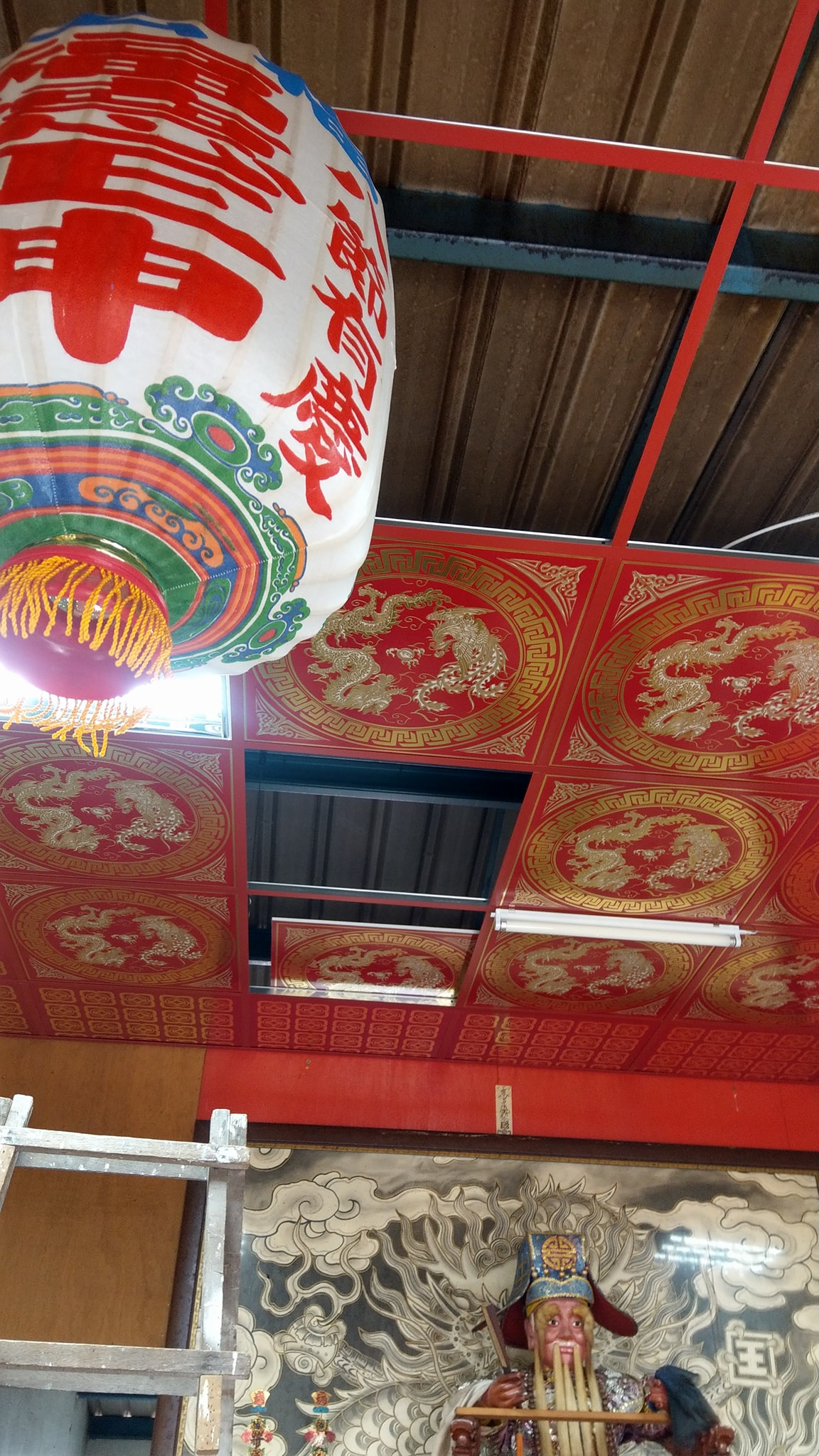 廟宇神明廳隔熱輕鋼架龍鳳天花板