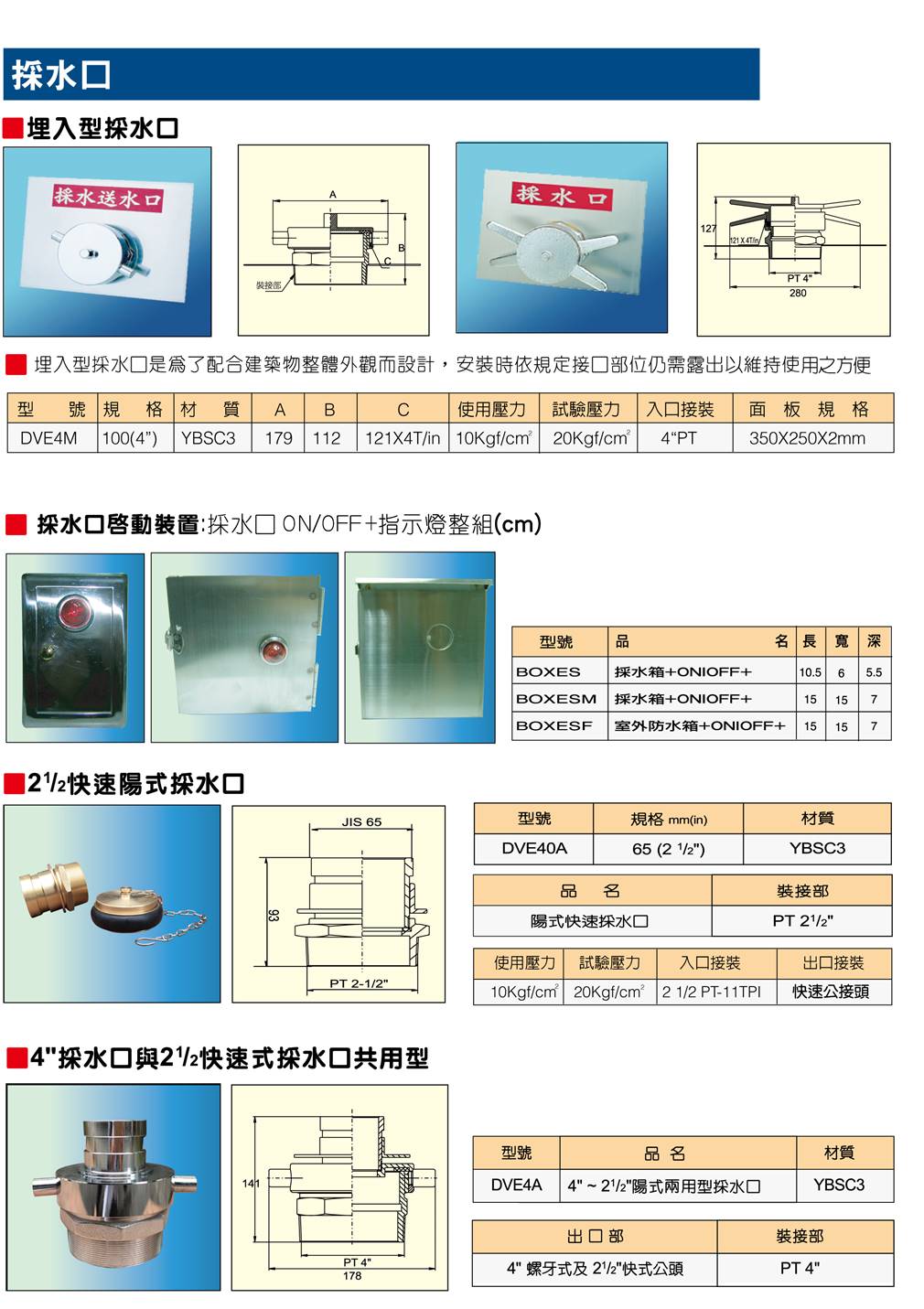 WH-採水口、採水箱、陽式採水口