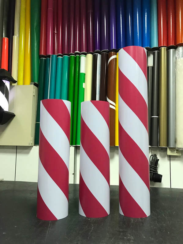 美樂美髮-配合指定的色票特製旋轉燈