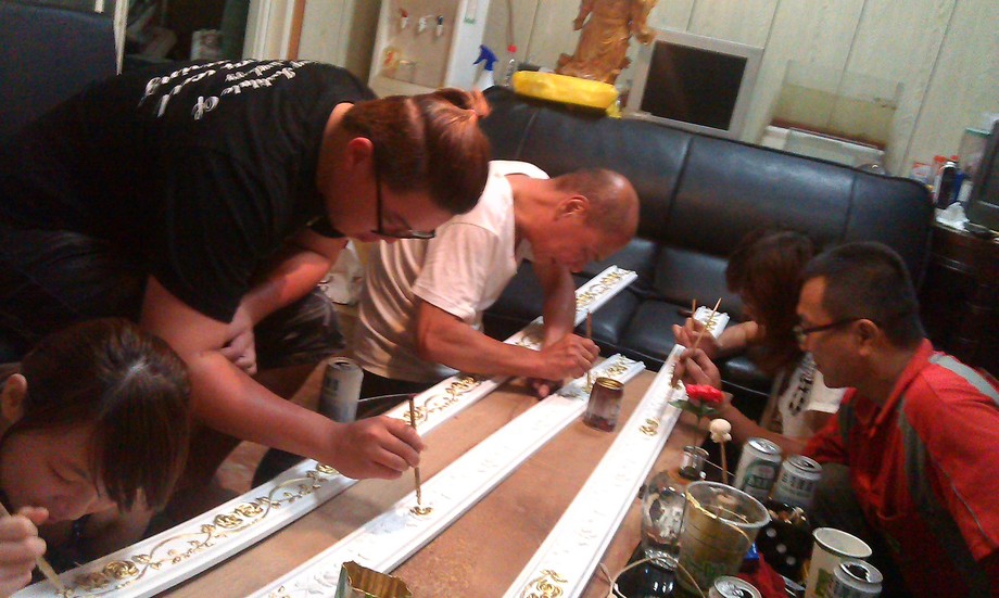 線板描漆天花板歐式家具