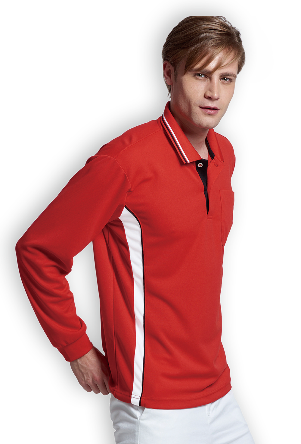 長袖polo衫-流線款-L90003