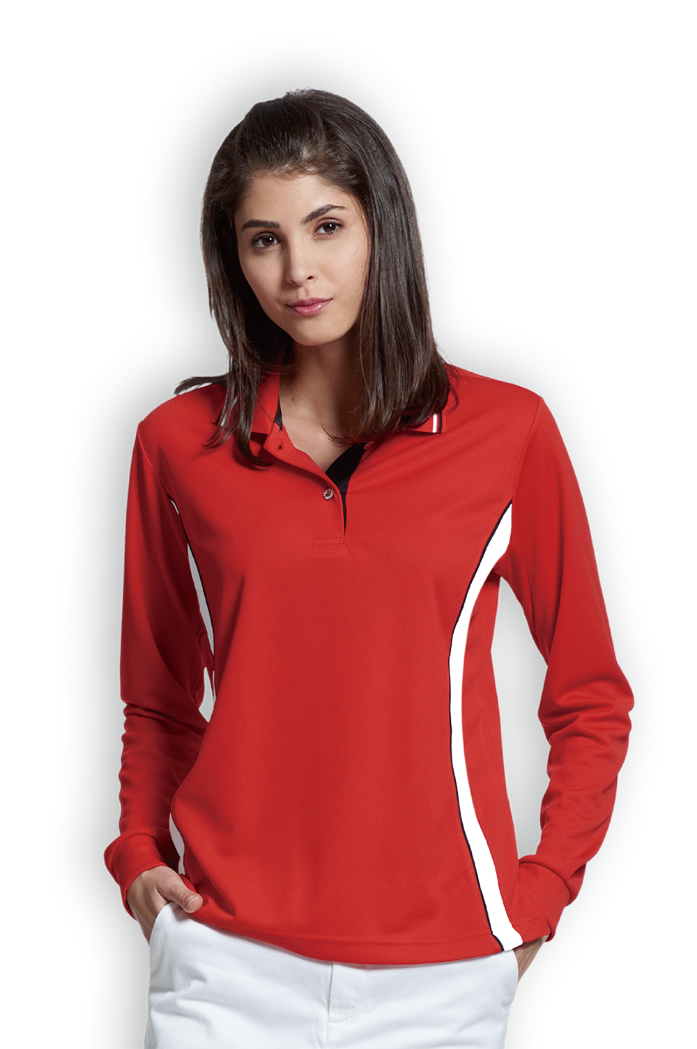 長袖polo衫-流線款-L90003-1