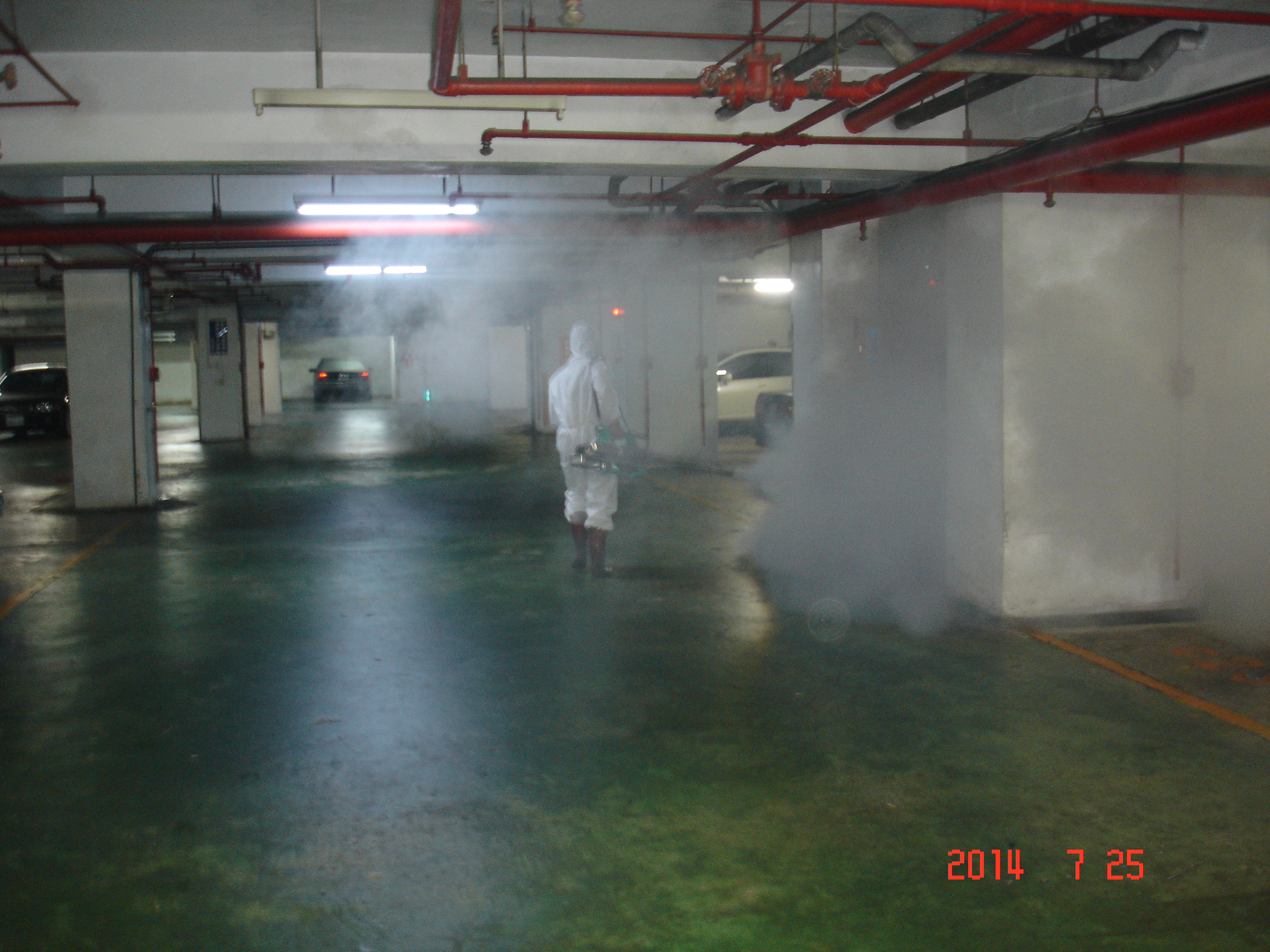 地下停車場消毒