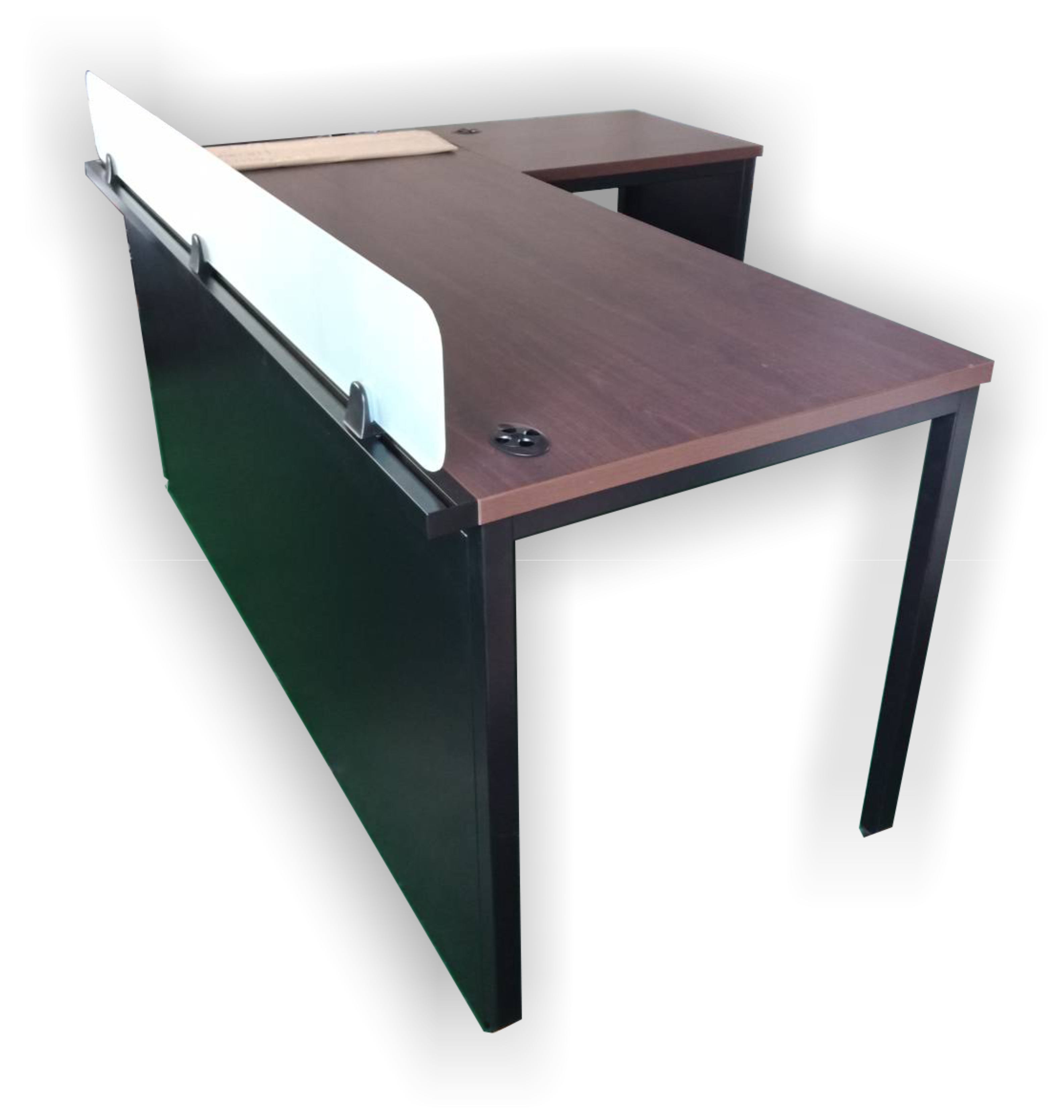 伊曼斯-2-單人工作站(木紋-方管腳)