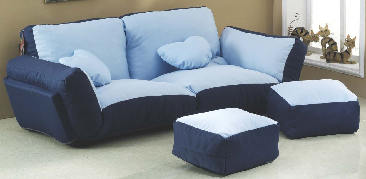 476-03&nbsp;114沙發床(淺藍)