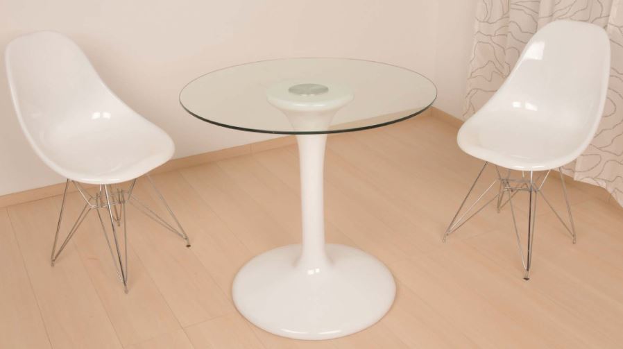 599-08&nbsp;A18造型椅(鐵腳／白色)