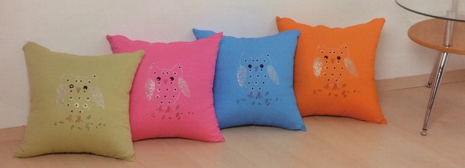 498-05~08　純棉晶鑽靠墊(芥末綠