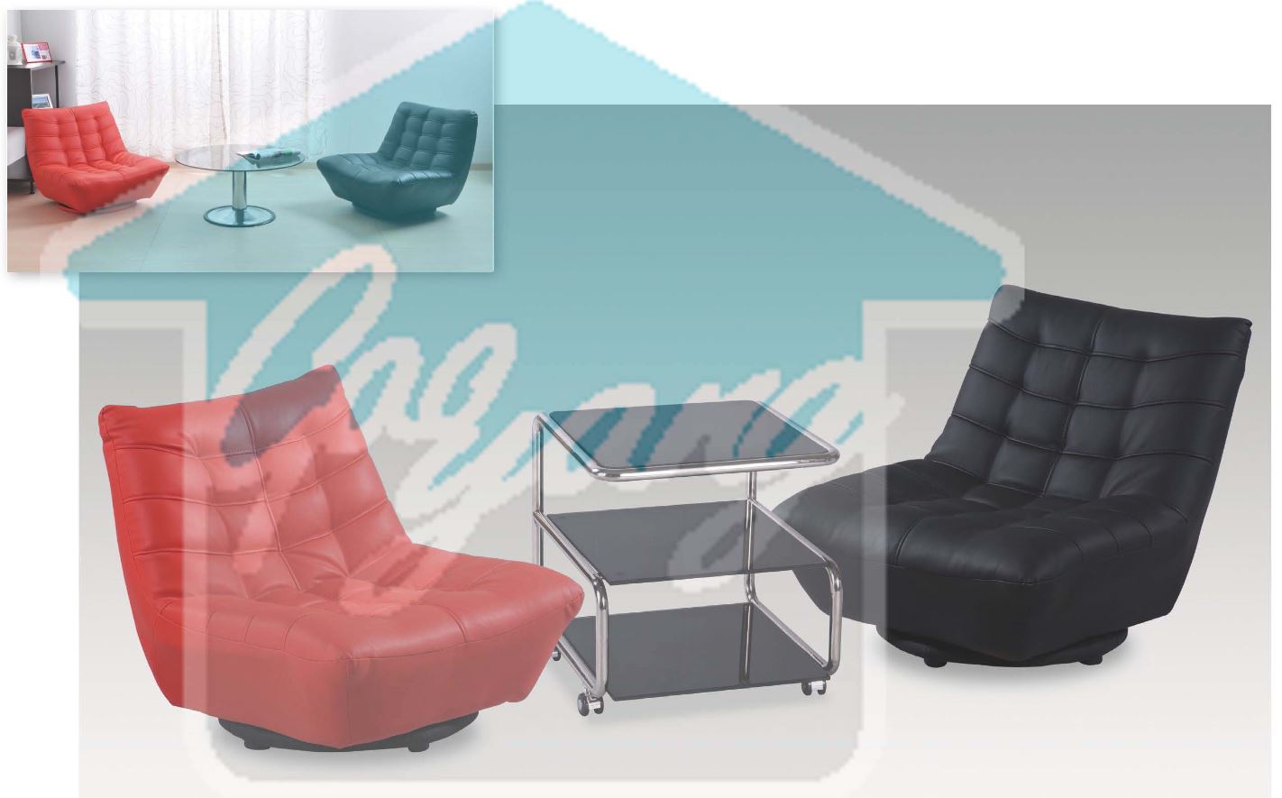 B09-1旋轉休閒沙發椅R461-05/06