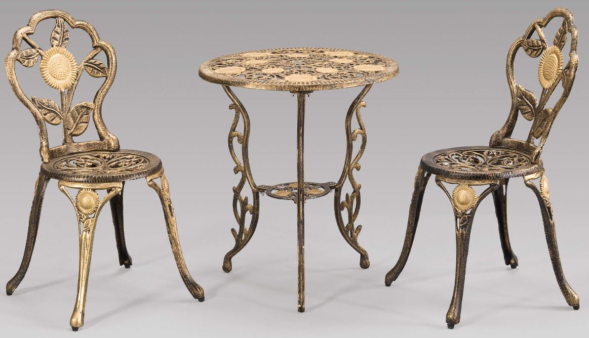 985-02&nbsp;鑄鐵皇室公園椅(古銅色)(CF113-1)