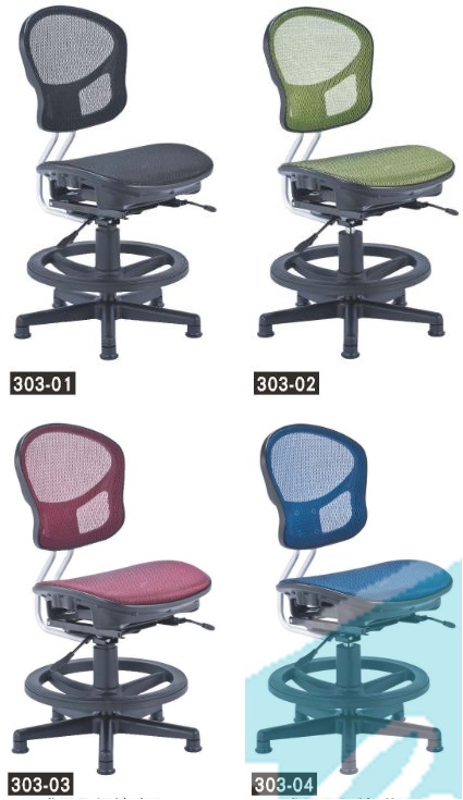 303-01~04&nbsp;110成長全網椅(氣壓／滑動底盤／塑膠踏圈)