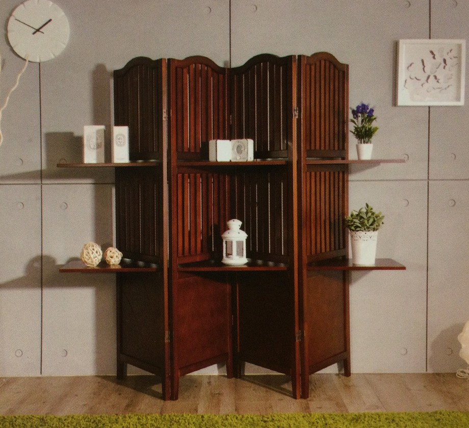 1015-07闊然居四片式層板屏風