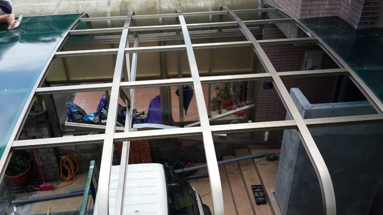 南港採光罩雨棚製作過程