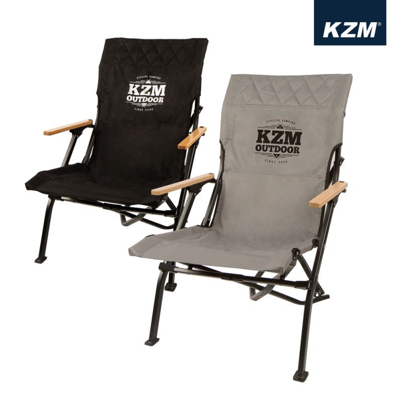 丹大戶外【KAZMI】極簡時尚木手把折疊椅