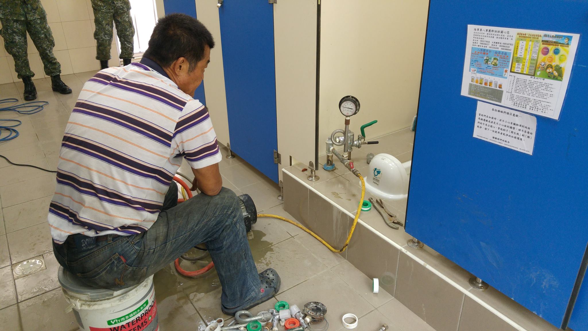 台南某營管內止漏施做&amp;台南南科鑽孔