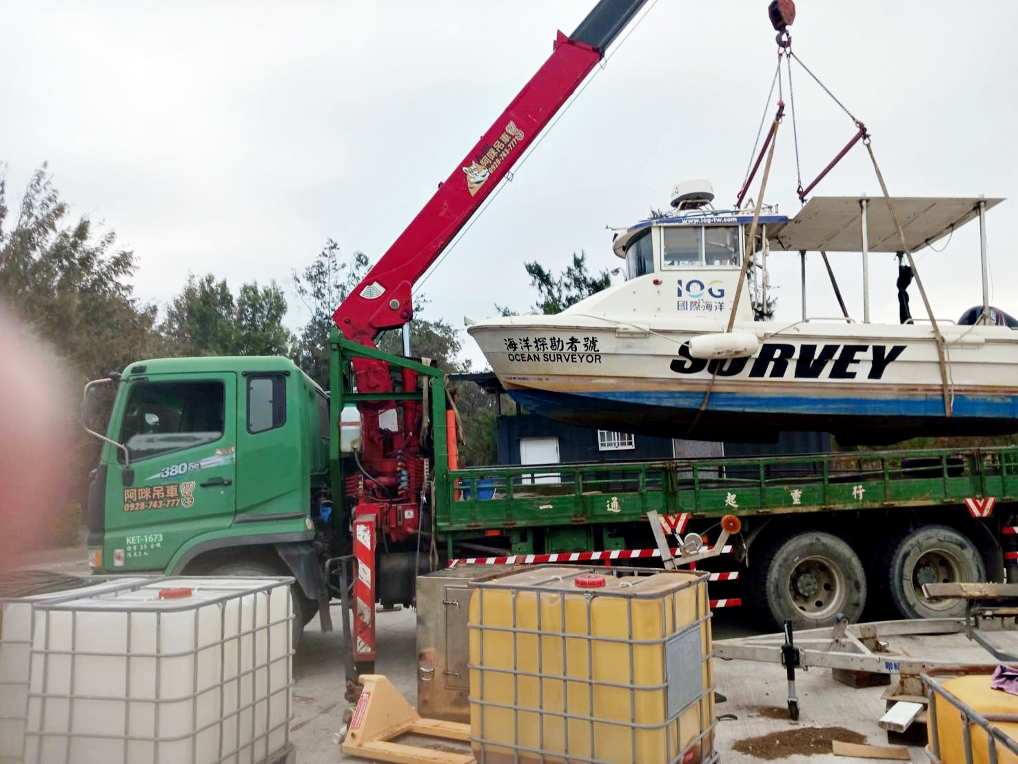 阿咪吊車-10噸螃蟹吊掛作業