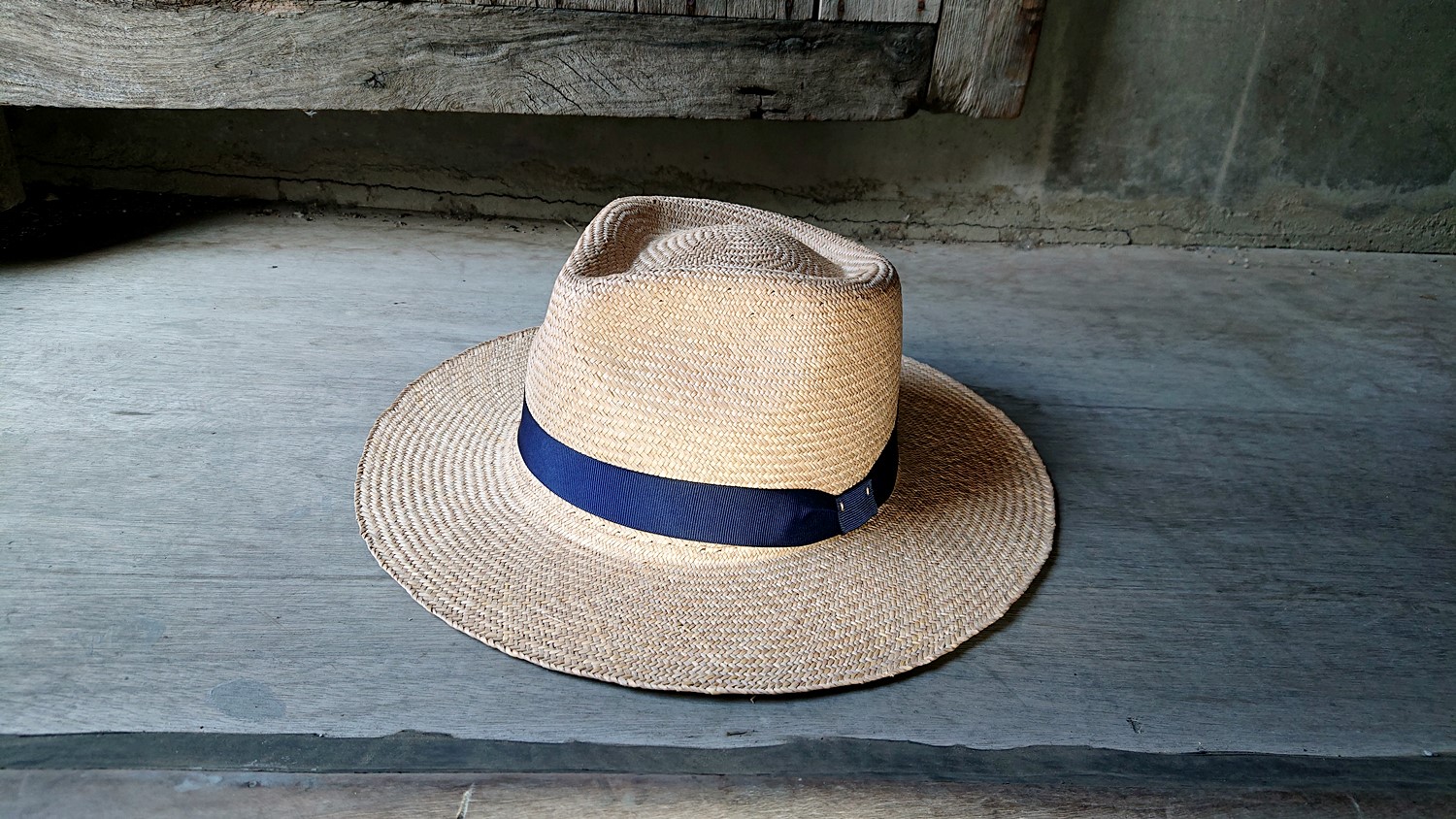 2.5吋水滴型-細緻款藺草帽-緞帶顏色可指定